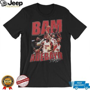 Bam Adebayo Miami Heat Retro 90s Vintage Style Basketball T Shirt Bam Adebayo Miami Heat Retro 90s Vintage Style Basketball T Shirt