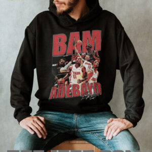 Bam Adebayo Miami Heat Retro 90s Vintage Style Basketball T Shirt