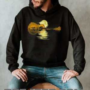 Banjo Landscape Reflections Under Full Moon Music T Shirt