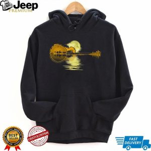 Banjo Landscape Reflections Under Full Moon Music T Shirt