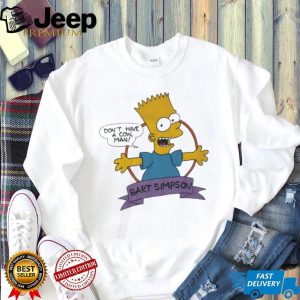 Bart Simpson Don’t Have A Cow Man Vintage White T Shirt Bart Simpson Don’t Have A Cow Man Vintage White T Shirt