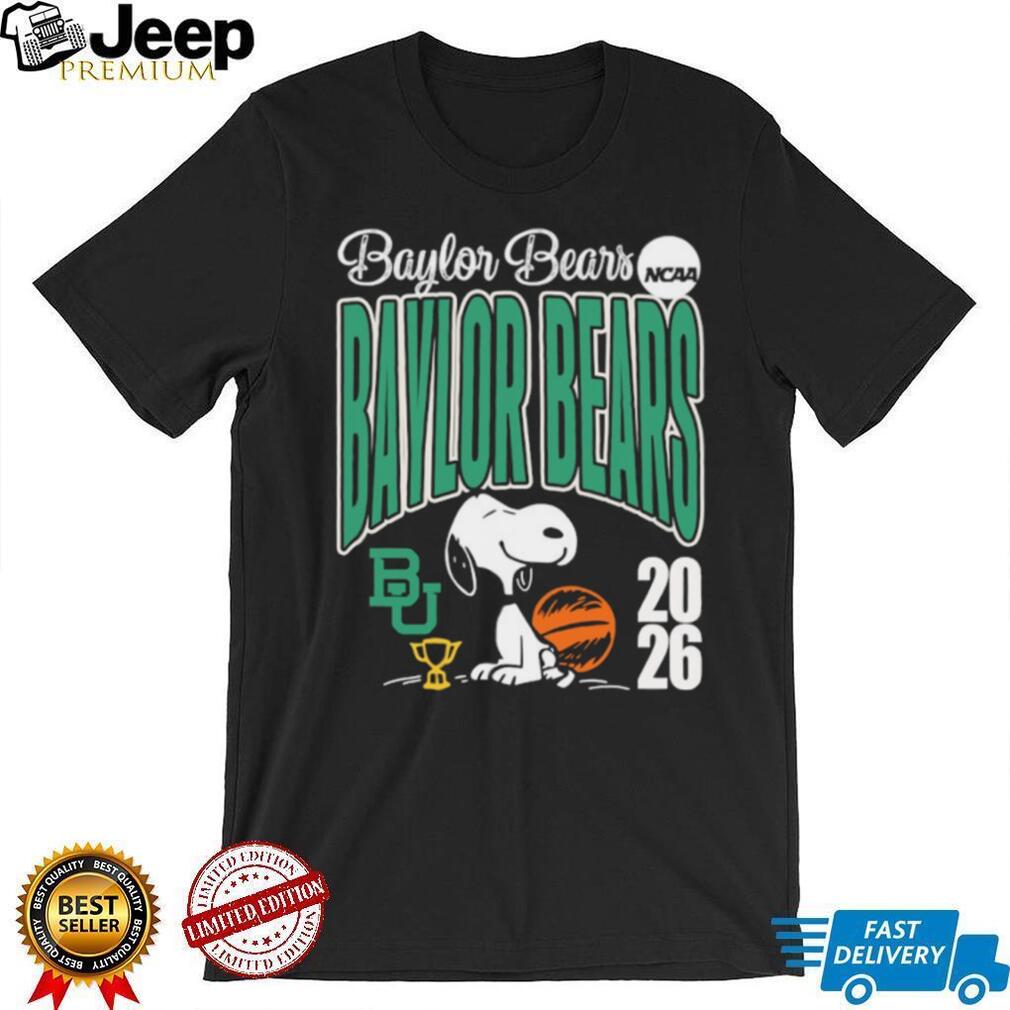 Baylor Bears Snoopy 2026 NCAA College Basketball Fan T shirt Baylor Bears Snoopy 2026 NCAA College Basketball Fan T shirt