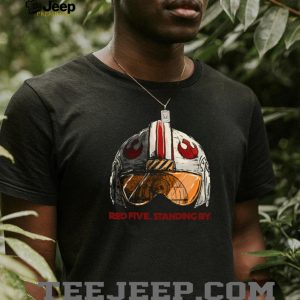Star Wars Luke Skywalker Red Five Standing By X Wing Pilot T Shirt