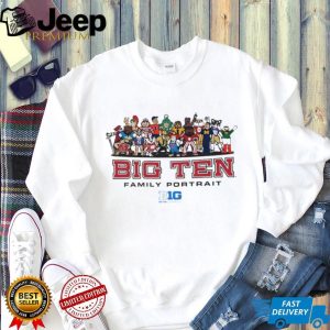 Big Ten Family Portrait All Mascots Conference Graphic T Shirt Big Ten Family Portrait All Mascots Conference Graphic T Shirt