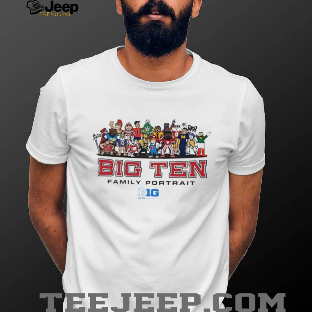 Big Ten Family Portrait All Mascots Conference Graphic T Shirt Big Ten Family Portrait All Mascots Conference Graphic T Shirt