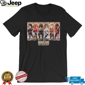 Biohazard Resident Evil 30th Anniversary Character Panel T Shirt Biohazard Resident Evil 30th Anniversary Character Panel T Shirt