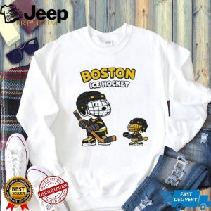 Boston Ice Hockey Snoopy and Woodstock Graphic T Shirt Boston Ice Hockey Snoopy and Woodstock Graphic T Shirt