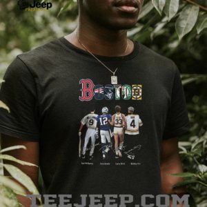 Boston Sports Legends Ted Williams Tom Brady Larry Bird Bobby Orr Tee