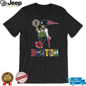 Boston Sports Teams Mashup Mascot Black Coffee T Shirt Boston Sports Teams Mashup Mascot Black Coffee T Shirt