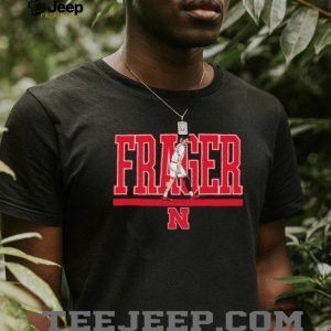 Braden Fraeger Nebraska Huskers Basketball Graphic Black T shirt Braden Fraeger Nebraska Huskers Basketball Graphic Black T shirt