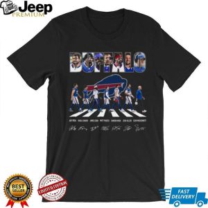 Buffalo Bills “Buffalo” Text Abbey Road Walking Players Signature T Shirt Buffalo Bills “Buffalo” Text Abbey Road Walking Players Signature T Shirt