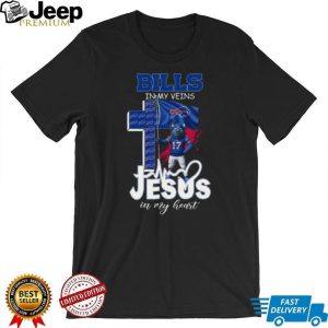 Buffalo Bills In My Veins Jesus In My Heart Christian Fan Coffee T Shirt Buffalo Bills In My Veins Jesus In My Heart Christian Fan Coffee T Shirt