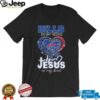 Buffalo Bills In My Veins Jesus In My Heart Rhinestone Style T Shirt Buffalo Bills In My Veins Jesus In My Heart Rhinestone Style T Shirt