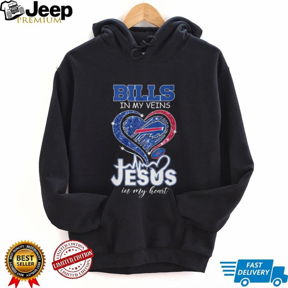 Buffalo Bills In My Veins Jesus In My Heart Religious Fan Shirt Buffalo Bills In My Veins Jesus In My Heart Religious Fan Shirt