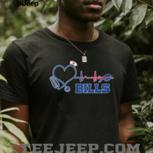 Buffalo Bills Nurse Life Stethoscope Heartbeat Fan Shirt
