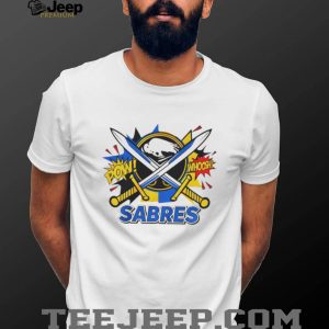 Buffalo Sabres Comic Book Style Pow Whoosh Hockey T Shirt Buffalo Sabres Comic Book Style Pow Whoosh Hockey T Shirt