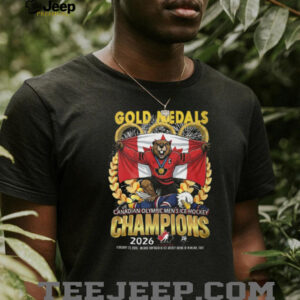 Canadian Olympic Men's Ice Hockey Champions 2026 Gold Medals T Shirt