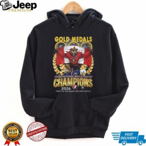 Canadian Olympic Men's Ice Hockey Champions 2026 Gold Medals T Shirt