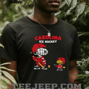 Carolina Ice Hockey Snoopy and Woodstock Graphic T shirt Carolina Ice Hockey Snoopy and Woodstock Graphic T shirt