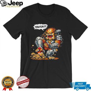 Cartoon Yautja Predator Warrior Sci Fi Fan Art T Shirt