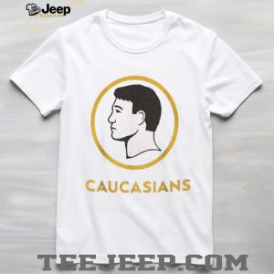 Caucasians Parody Logo Sports Satire White Graphic T Shirt