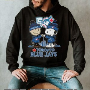 Charlie Brown and Snoopy Fist Bump Toronto Blue Jays 50th T Shirt Charlie Brown and Snoopy Fist Bump Toronto Blue Jays 50th T Shirt