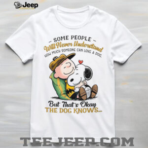 Charlie Brown and Snoopy Hug “The Dog Knows” Pet Lover T Shirt