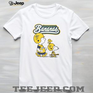 Charlie Brown and Snoopy Savannah Bananas Baseball T Shirt