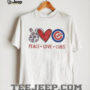 Chicago Cubs Peace Love Cubs Baseball Fan T Shirt