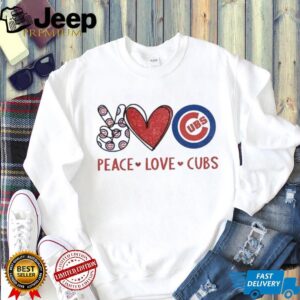 Chicago Cubs Peace Love Cubs Baseball Fan T Shirt