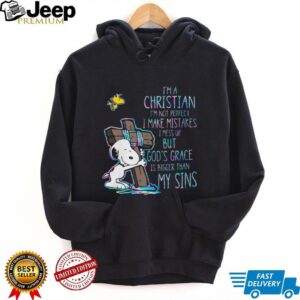 Christian Snoopy “God’s Grace Is Bigger Than My Sins” Faith T Shirt Christian Snoopy “God’s Grace Is Bigger Than My Sins” Faith T Shirt