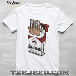 Cincinnati Baseball Bats Cigarette Pack Vintage Style T Shirt