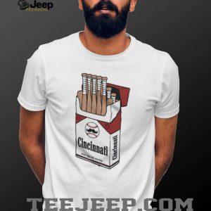Cincinnati Baseball Bats Cigarette Pack Vintage Style T Shirt