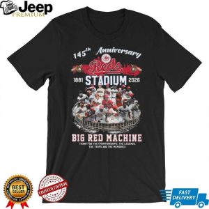 Cincinnati Reds 145th Anniversary Big Red Machine Stadium Legends T Shirt