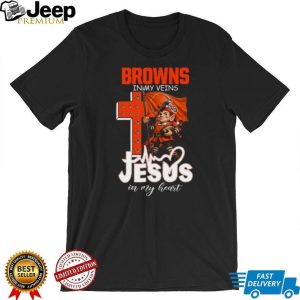 Cleveland Browns In My Veins Jesus In My Heart Christian Fan Coffee T Shirt Cleveland Browns In My Veins Jesus In My Heart Christian Fan Coffee T Shirt