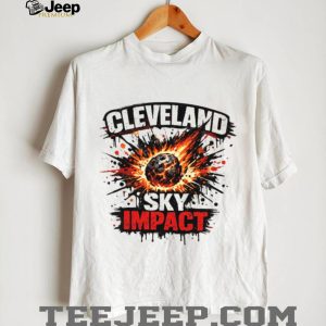 Cleveland Sky Impact Meteor Blast Graphic T Shirt (2)