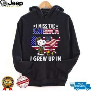 Snoopy Patriotic Soldier T Shirt I Miss The America I Grew Up In