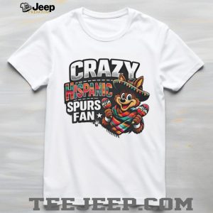 Crazy Hispanic Spurs Fan Coyote Mascot Maracas T Shirt