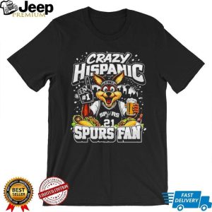 Crazy Hispanic Spurs Fan Coyote Mascot Tacos and Beer Graphic T Shirt Crazy Hispanic Spurs Fan Coyote Mascot Tacos and Beer Graphic T Shirt