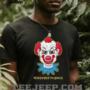 Creepy Killer Clown “Remember To Smile” Horror Graphic T Shirt
