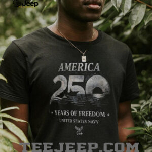 Custom US Navy 250 Years of Freedom Personalized Military Tee