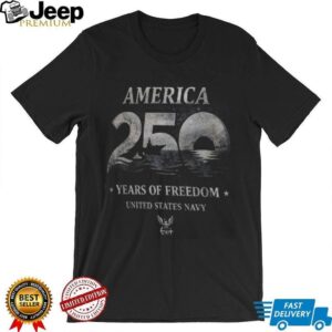 Custom US Navy 250 Years of Freedom Personalized Military Tee