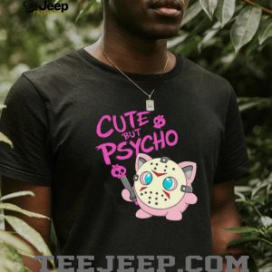 Cute But Psycho Jigglypuff Horror Mashup Black T shirt Cute But Psycho Jigglypuff Horror Mashup Black T shirt