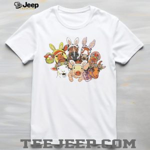 Cute Easter Farm Animals Bunny Ears T Shirt