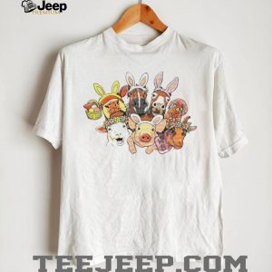 Cute Easter Farm Animals Bunny Ears T Shirt