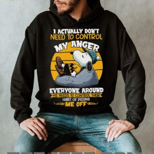 Sarcastic Snoopy Anger Management T Shirt Control Their Habit Of Pissing Me Off