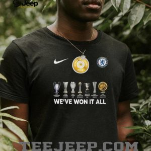 Chelsea FC We've Won It All Trophies Collection T Shirt
