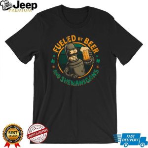 Fueled by Beer and Shenanigans Bender Futurama Fan T Shirt