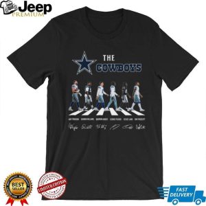 Dallas Cowboys Abbey Road Dak Prescott and Stars Signature T Shirt Dallas Cowboys Abbey Road Dak Prescott and Stars Signature T Shirt