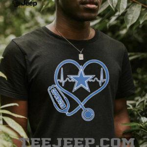 Dallas Cowboys Heart Stethoscope Nursing Life Football T Shirt